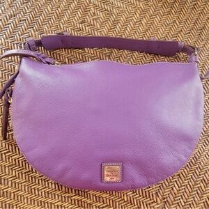 Dooney & Bourke Purple Leather Luna Shoulder Bag